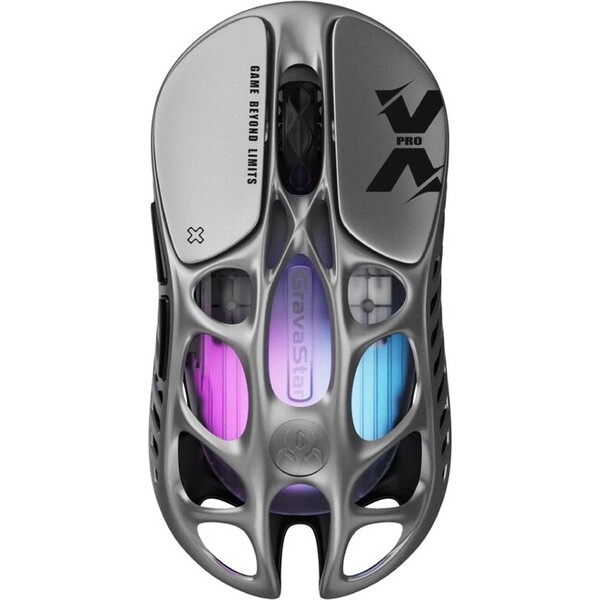 GravaStar Mercury X Pro 8k Interstellar Silver bezdrôtová herná myš - Myši - Hlavný obrázok
