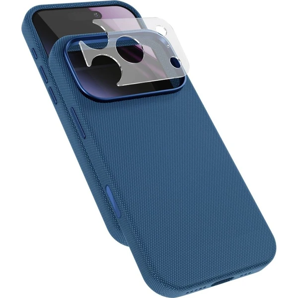 Epico SolidWoven Pro Mag+ MagSafe/Qi2 tkaný kryt iPhone 17 Pro Max/18 Pro Max modrý - Puzdra - Hlavný obrázok