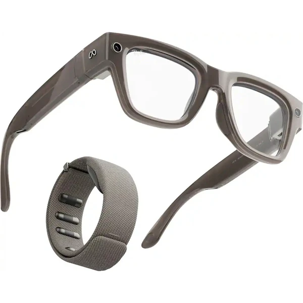 Meta RAY-BAN Display (Štandardné) inteligentné lesklé okuliare (samočinne stmavujúce číre/sivé) sivé - AR okuliare - Hlavný obrázok