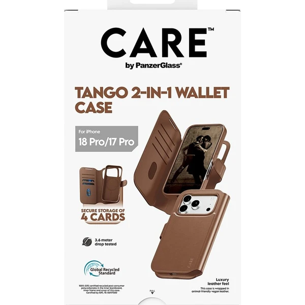 PanzerGlass CARE Tango 2v1 Wallet MagSafe pouzdro Apple iPhone 18 Pro/17 Pro hnědé - Puzdra - Obrázok d_c92c249fa70448418374388d03336acc