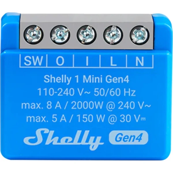 E-shop Shelly Gen4 1 Mini, spínací modul, WiFi