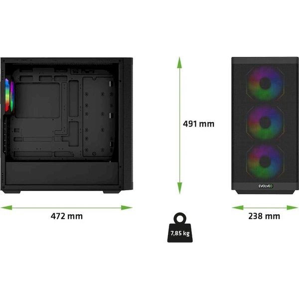 EVOLVEO Scorpio 4x ARGB - Počítačové skrine - Obrázok d_c96e0730466543029ce3f72992860ded