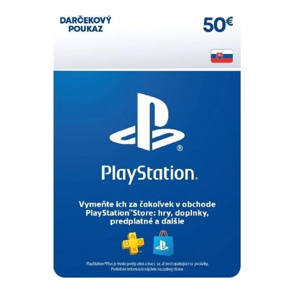 PlayStation Store - Darčeková karta 50 €