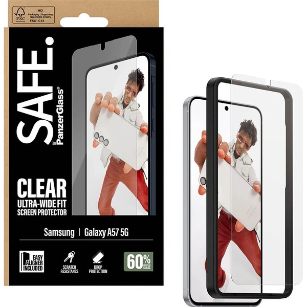 PanzerGlass® SAFE sklo s inštalačným rámčekom Samsung Galaxy A57 - Ochranné fólie a sklo - Obrázok d_cc4a8b12cc314fb390eaa98537a9f7a7