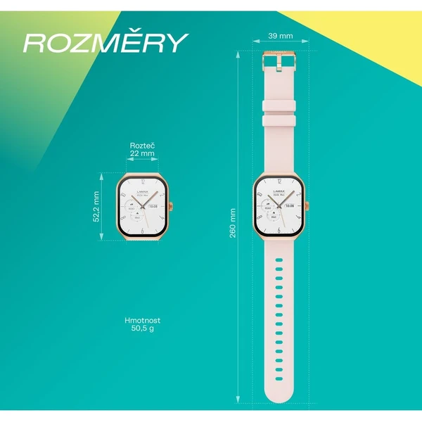 LAMAX Flow AMOLED chytré hodinky zlatoružové - Inteligentné hodinky - Obrázok d_ccb4d55714d24e16adc7faeff9983813