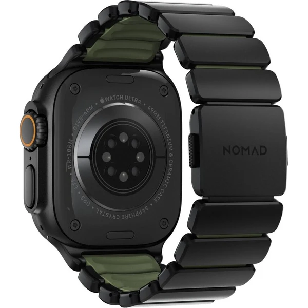 Nomad Stratos Band FKM remienok Apple Watch 45/46/49mm Black Titanium Forest Green - Remienky - Obrázok d_ccec53cc74bb482786716d15394ec175