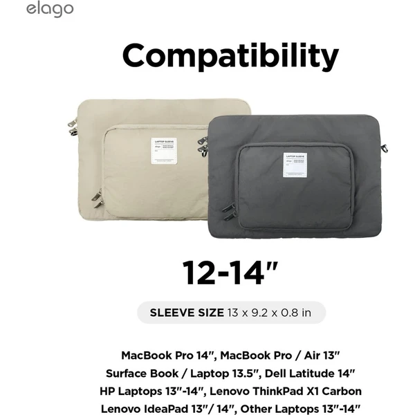 ELAGO PC Sleeve puzdro pre MacBook 12"-14'' tmavozelené - Puzdra - Obrázok d_cd7750cff30d4a5fa23fafc7e778a763