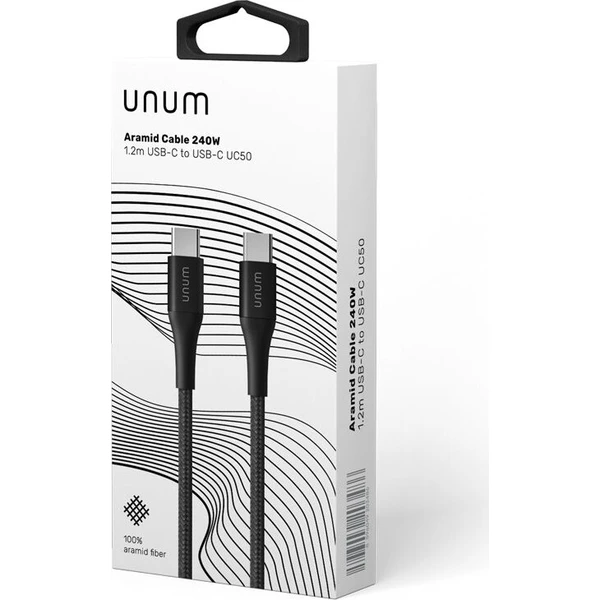 UNUM by Epico Aramid USB-C/USB-C kábel (240W) 1,2m, čierny - Káble a redukcie - Obrázok d_ce01a9099b9c4d00ba809f66c6d54f5a