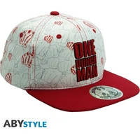Kšiltovka Abysse Corp One Punch Man - Béžová & Červená (snapback) - Čiapky a klobúky