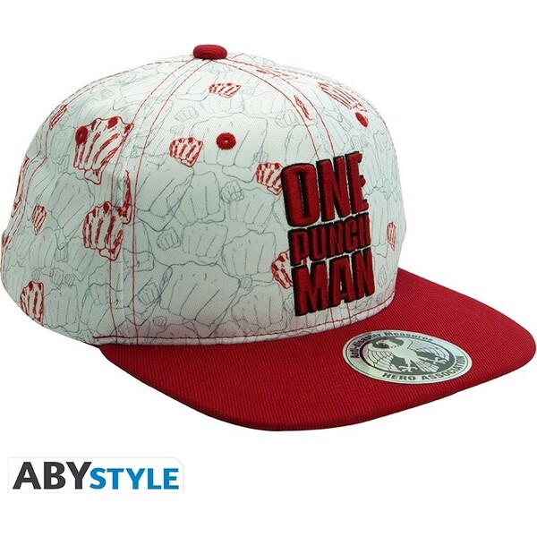 Kšiltovka Abysse Corp One Punch Man - Béžová & Červená (snapback) - Čiapky a klobúky - Hlavný obrázok