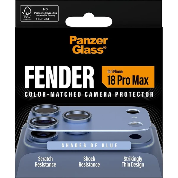 PanzerGlass FENDER hliníková ochrana fotoaparátu iPhone 18 Pro Max Shades of Blue - Ochranné fólie a sklo - Obrázok d_ce27e279edb2445d95fffe0376ba1384