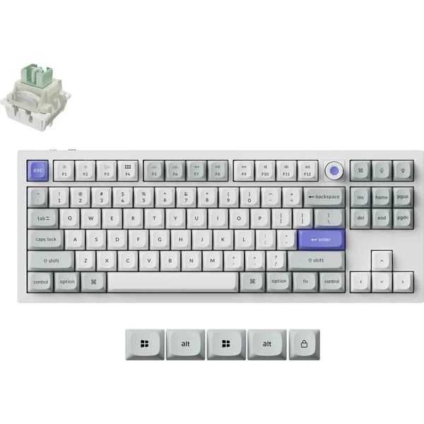 Keychron Q3 HE 8K Keychron Ultra-Fast Lime herná klávesnica (US) biela - Klávesnice - Hlavný obrázok