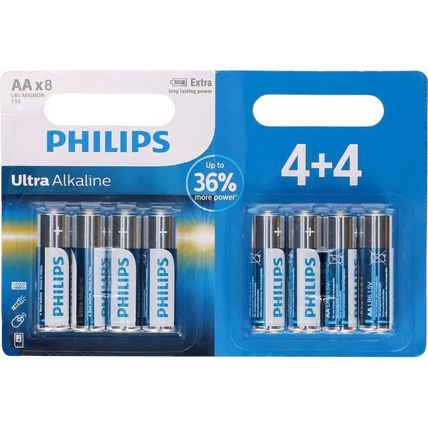 Philips LR6E8B/10 Ultra Alkaline 8x AA batérie - Batérie - Hlavný obrázok