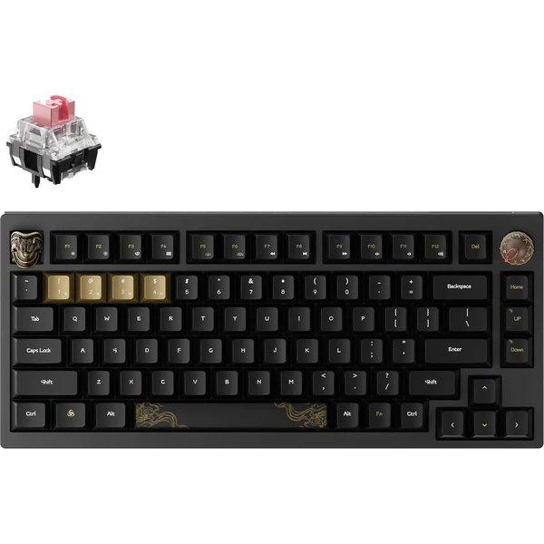 Keychron Black Myth Wukong Deluxe TTC Gold Pink bezdrôtová herná klávesnica (US) - Klávesnice - Hlavný obrázok