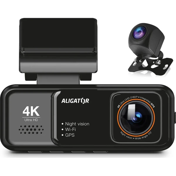 Aligator A8 autokamera predná + zadná, GPS 4K čierna - Kamery - Hlavný obrázok