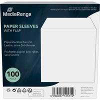 MediaRange obálka papier s chlopňou bez okienka 100ks - Obaly na disky