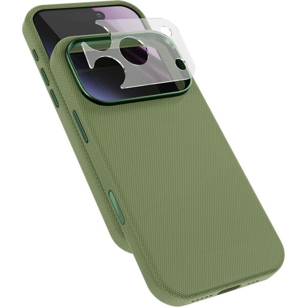 Epico SolidWoven Pro Mag+ MagSafe/Qi2 tkaný kryt iPhone 17 Pro/18 Pro zelený - Puzdra - Hlavný obrázok