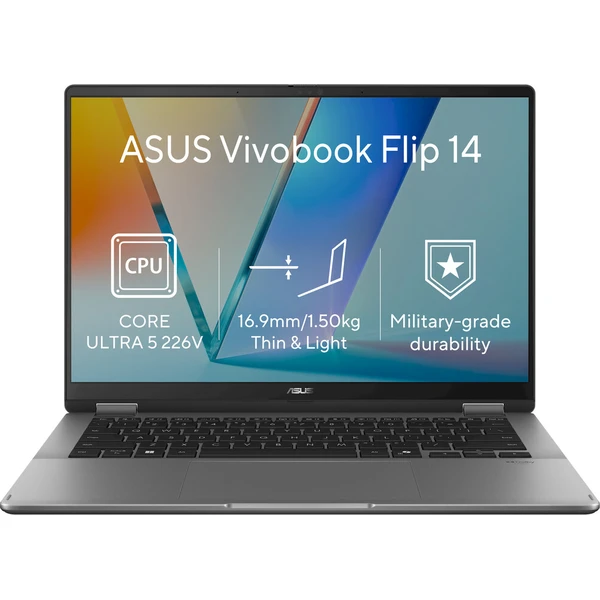 ASUS Vivobook 14 Flip (TP3407SA-OLED548WZ) sivý - Notebooky - Hlavný obrázok