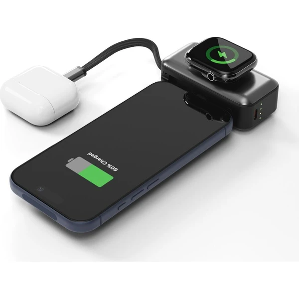 Spello ForcePack Mini 2in1 5000mAh powerbanka so stojančekom a káblom čierna/sivá - Powerbanky - Obrázok d_d36ad3eadc1e4921ac9972f40cd19755