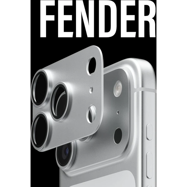 PanzerGlass FENDER hliníková ochrana fotoaparátu iPhone 18 Pro Silver - Ochranné fólie a sklo - Obrázok d_d3ec72b11b4b48a9bd506a1e107f53c4