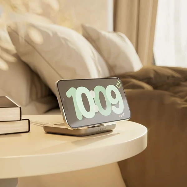 ZENS Magnetic Nightstand Charger MagSafe/Qi2 nabíjačka (15W) biela - Nabíjačky - Obrázok d_d54265fbecd4412f9e930db312ce78d5