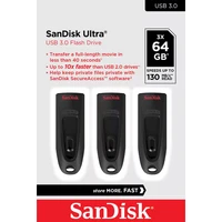 SanDisk Flash Disk 64GB Ultra čierny 3 Balenie - Flashdisky