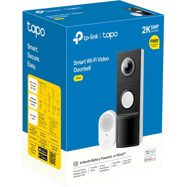 TP-Link Tapo D235 videovrátnik - Inteligentné zvončeky - Obrázok d_d56d6f235fa94a1d802d2430ddca0ebd