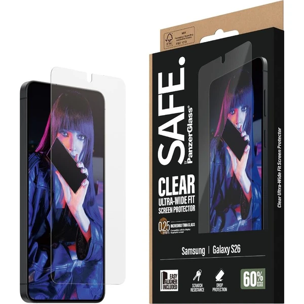 PanzerGlass® SAFE sklo s inštalačným rámčekom Samsung Galaxy S26 - Ochranné fólie a sklo - Hlavný obrázok