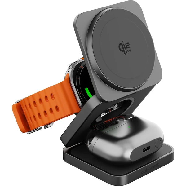 Cubenest SQS312 Pro Qi2.2 3v1 magnetická nabíjačka pre Samsung sivá - Nabíjačky - Obrázok d_d62dc3595c854f75b54b4439df55a2f0