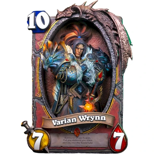 Soška Blizzard Hearthstone - Varian Wrynn umelecký rám - Sochy a sošky - Hlavný obrázok