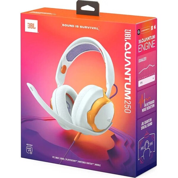 JBL Quantum 250 herné slúchadlá biela/oranžová - Slúchadlá - Obrázok d_d6bc6167983f4618b3c63b93a52fde16