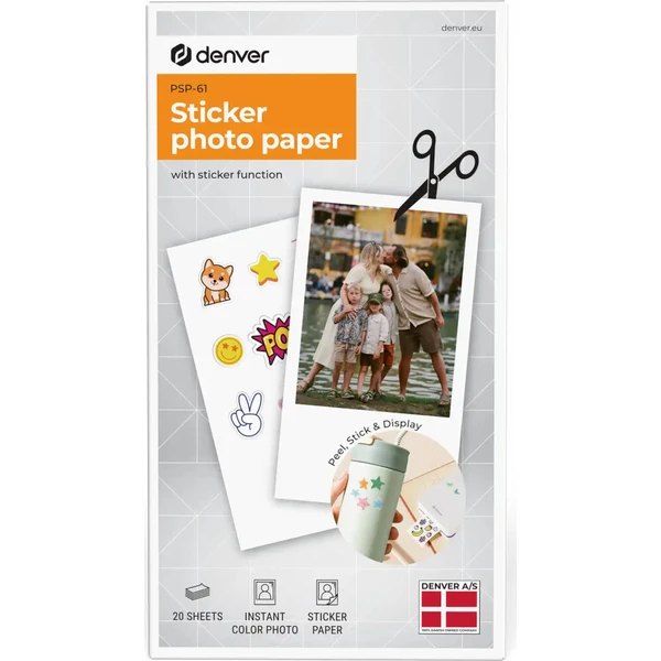 Denver PSP-61 samolepiaci papier 20 ks - Fotopapiere - Hlavný obrázok