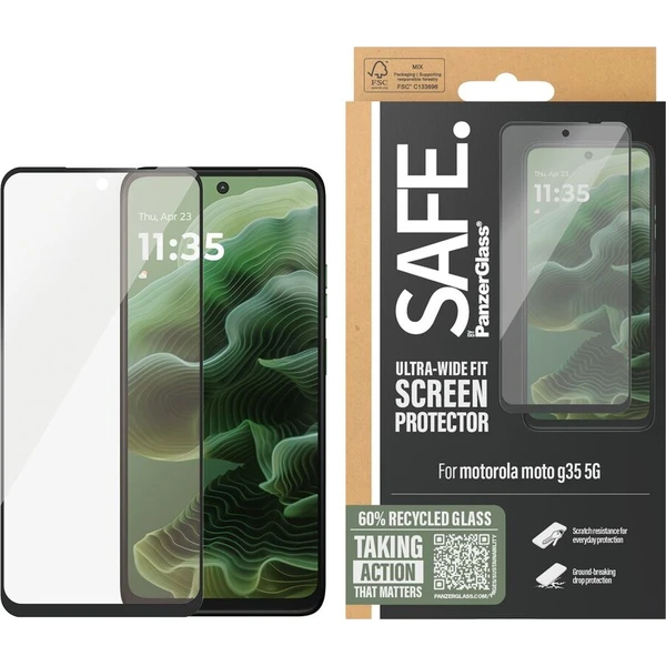 PanzerGlass® SAFE Ultra-Wide Fit sklo Motorola Moto G56/G35 - Ochranné fólie a sklo - Hlavný obrázok
