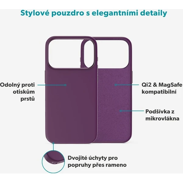 Epico Silicone Pro Mag+ MagSafe/Qi2 silikonový kryt iPhone 17 Pro/18 Pro fialový - Puzdra - Obrázok d_d80d6b44923d41a9969d8abbfca39dc6