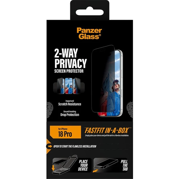 PanzerGlass Privacy sklo Apple iPhone 18 Pro s bezprašným instalačním boxem - Ochranné fólie a sklo - Obrázok d_d92bc8aa08c3492daf69aa6dcbb751fb