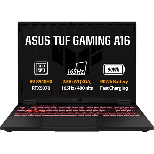 ASUS TUF Gaming A16 (FA608PP-QT025WZ) RTX 5070 sivý - Notebooky - Hlavný obrázok