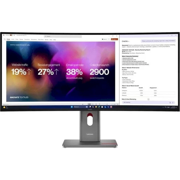 Lenovo ThinkVision P40WD-40 monitor s webkamerou MC60 39,7" - Monitory - Hlavný obrázok