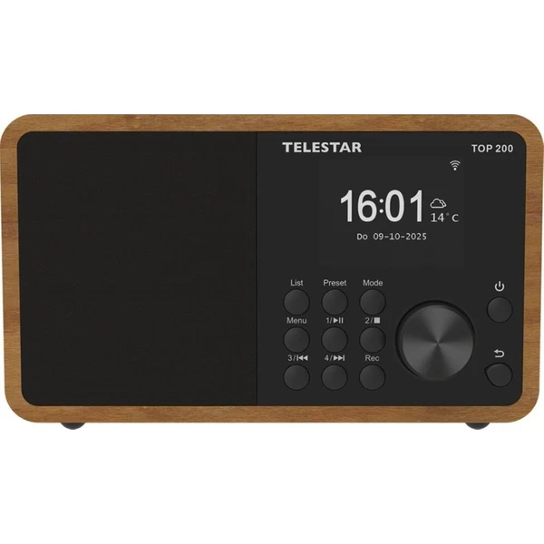 Telestar TOP 200 internetové/DAB+/FM/Wi-Fi/USB/BT rádio hnedé - Rádiomagnetofóny - Hlavný obrázok
