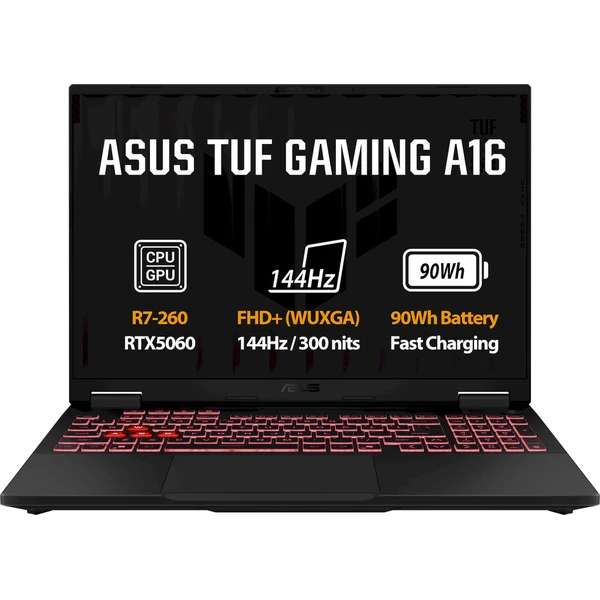 ASUS TUF Gaming A16 (FA608UMI-TU168WZ) RTX 5060 sivý - Notebooky - Hlavný obrázok
