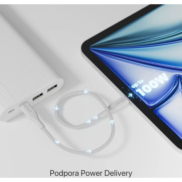 iWant od Epico opletený PD kábel 0,3m USB-C/USB-C biely - Káble a redukcie - Obrázok d_dc598b864078439799cecaa8e403762c