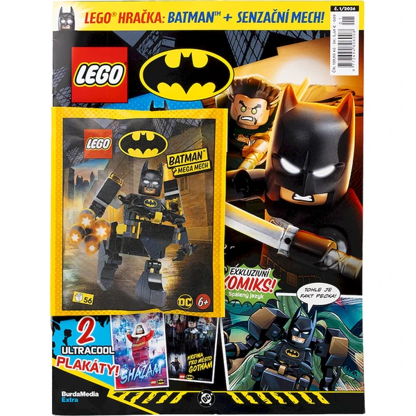 KOMIKS LEGO® BATMAN™ 01/2026 - Minifigúrka BATMAN™ + MEGA MECH - Darčeky - Hlavný obrázok