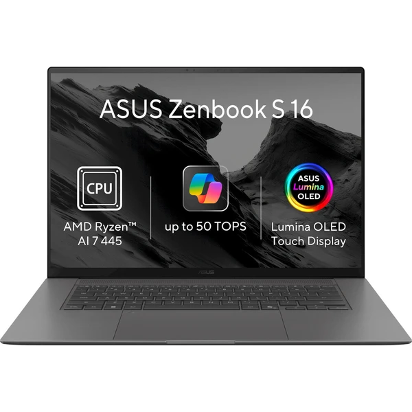 ASUS Zenbook S 16 (UM5606GA-OLED594WZ) sivý - Notebooky - Hlavný obrázok