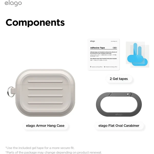 ELAGO Armor Hang Case pouzdro pro Apple Airpods Pro 3 černé - Puzdra - Obrázok d_de22cab732644c9887b485ed52afc4cb