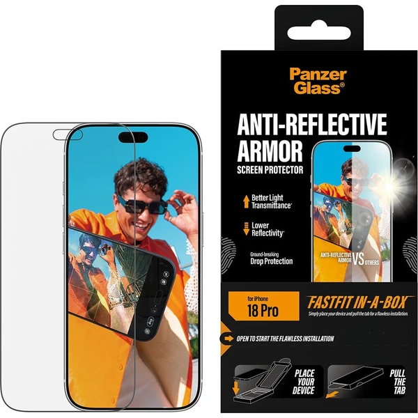 PanzerGlass Anti-Reflective Armor sklo Apple iPhone 18 Pro s bezprašným instalačním boxem - Ochranné fólie a sklo - Obrázok d_deb022c03e184937963003aecfd06582