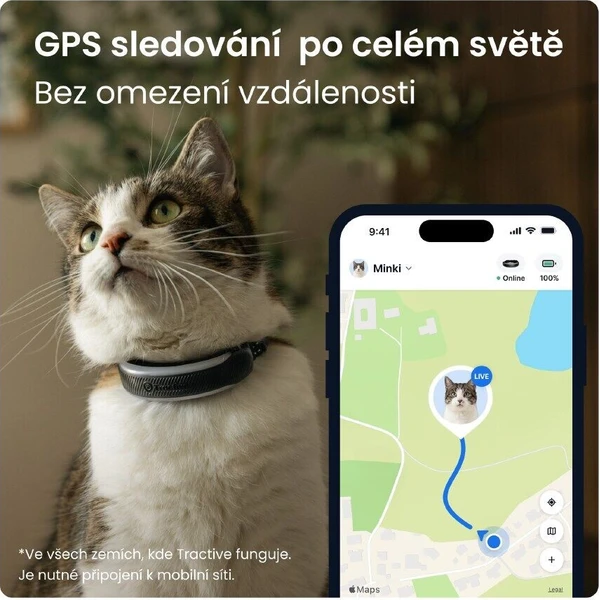 Tractive CAT 6 Mini smart GPS lokátor pre mačky čierny - GPS Moduly  - Obrázok d_df4b74b5b84f4113bc670a7e14ac28a7
