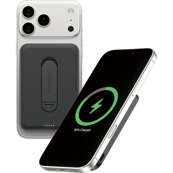 PanzerGlass® empower bezdrôtová Qi2 powerbanka 5000 mAh, MagSafe, otočný stojan, čierna - Powerbanky - Obrázok d_df85b087e9d44d6c893b6da133a13024