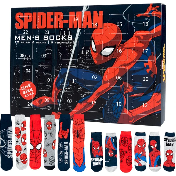 Adventný kalendár Spider-man - ponožky - Kalendáre - Hlavný obrázok