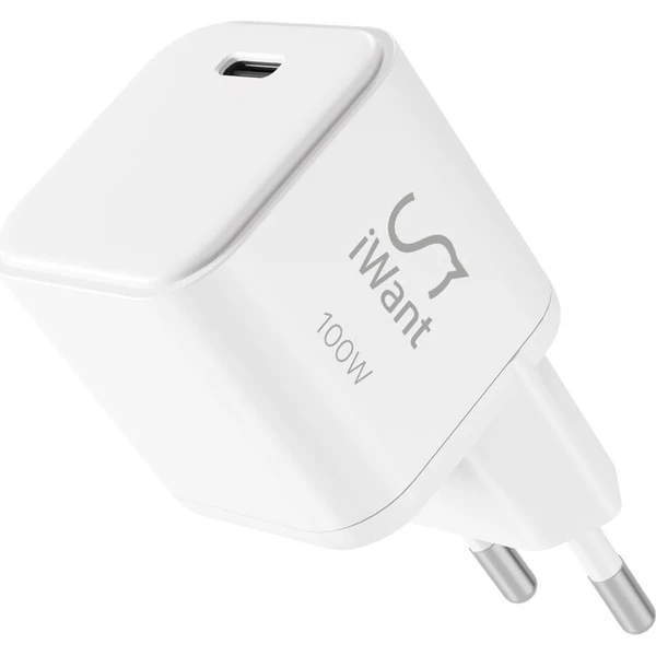 iWant UltraBoost Micro AVS GaN 100W nabíjačka biela - Nabíjačky - Hlavný obrázok