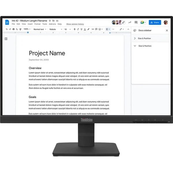 Lenovo ThinkVision S22-4e monitor 21" - Monitory - Hlavný obrázok