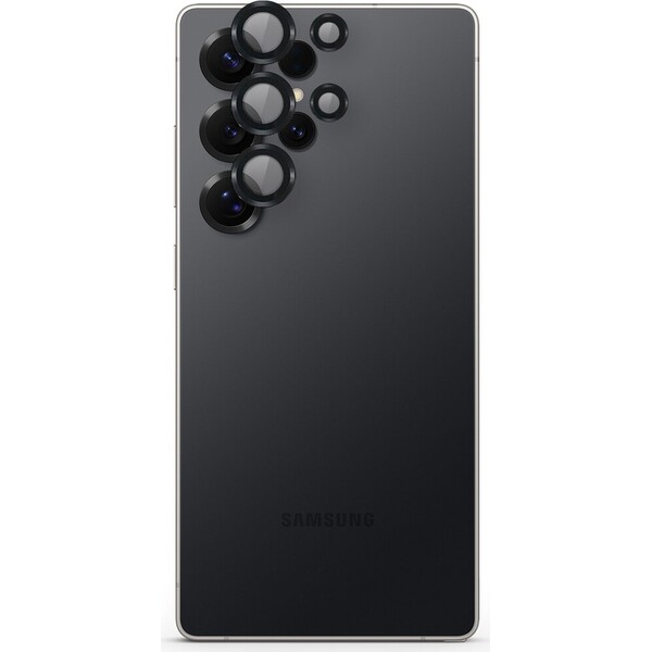 E-shop Spello hliníkové ochranné sklo na šošovky fotoaparátu pre Samsung Galaxy S26 Ultra čierne